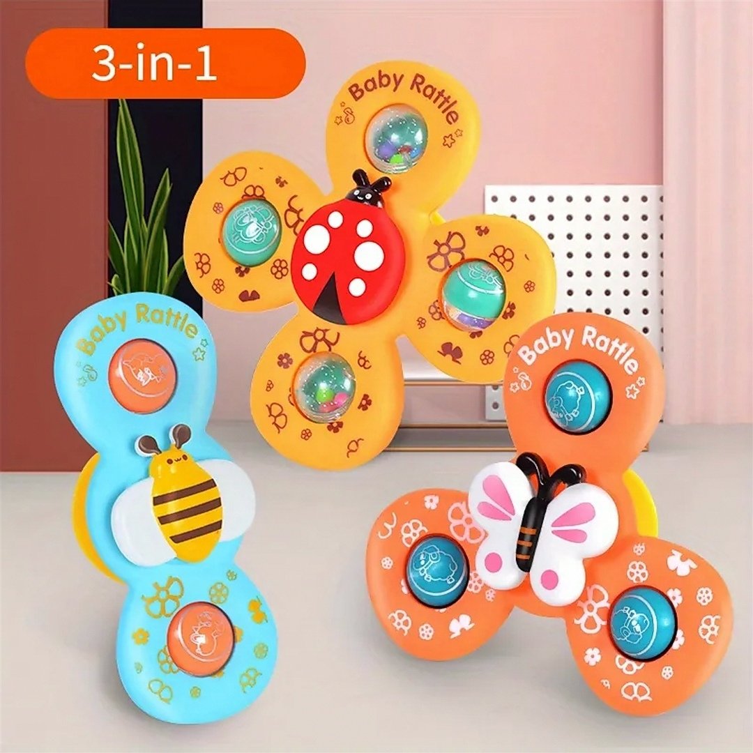 3PCS Suction Cup Spinner Toy For Kids