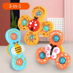 3PCS Suction Cup Spinner Toy For Kids